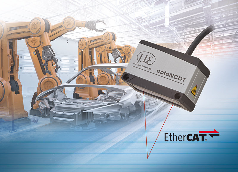 PERFORMANTER LASER-SENSOR MIT INTEGRIERTER ETHERCAT-SCHNITTSTELLE